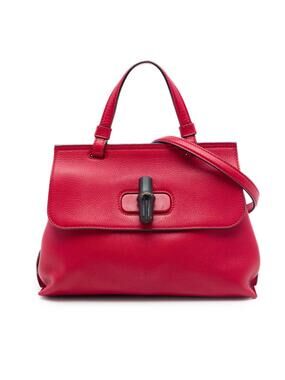Gucci Small Calfskin Bamboo Daily #297300G68B